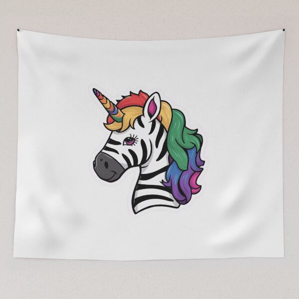 Item preview, RAINBOW  ZEBRA UNICORN designed and sold by Tomci0.