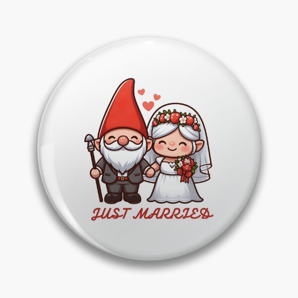 Item preview, Wedding Gnome Just Married Cute Gnomes designed and sold by WildPalette-Art.