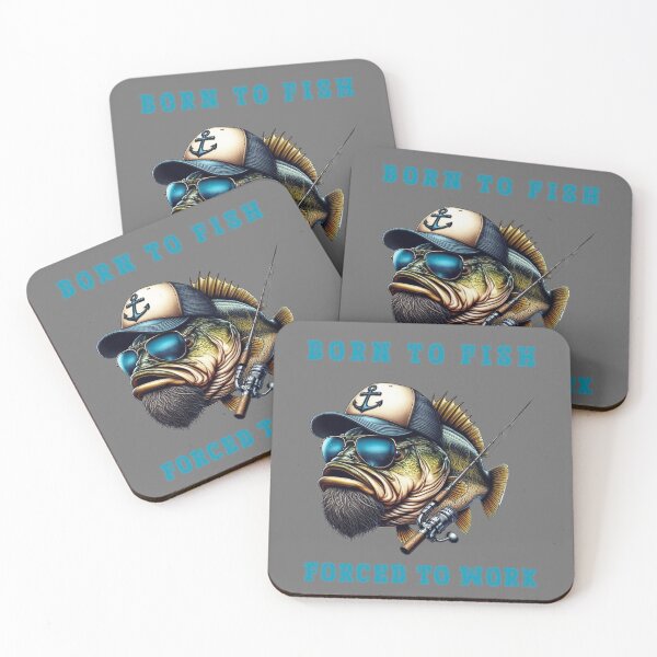 Item preview, Born To Fish, Forced To Work designed and sold by ART-HOME-PAWS.