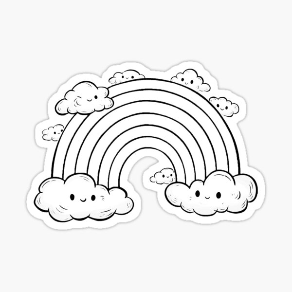 Item preview, Rainbow clouds drawing! designed and sold by DesignByError.