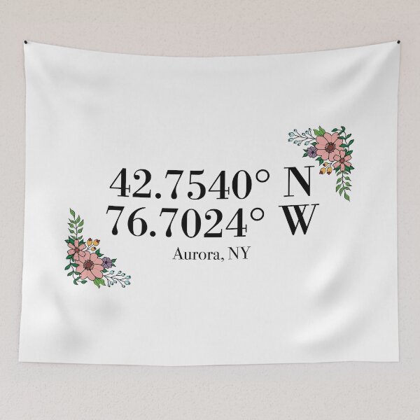 Item preview, Aurora, NY Coordinates designed and sold by mynameisliana.