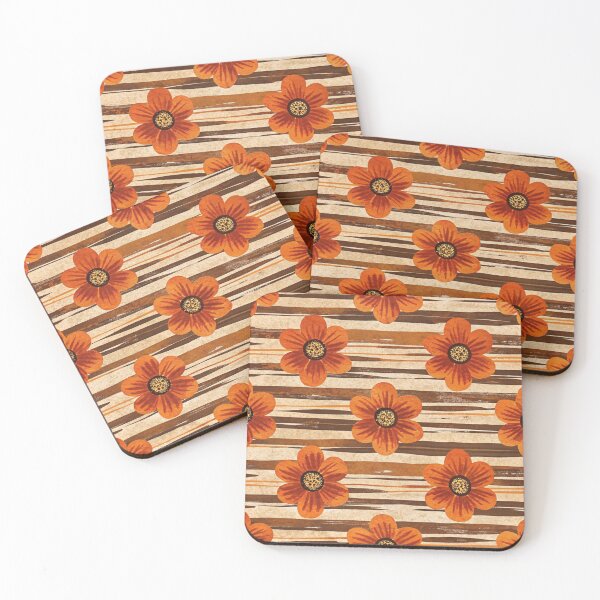 Item preview, Pattern Autumn Retro Flowers designed and sold by AOCollections.