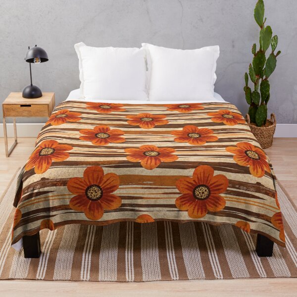 Item preview, Pattern Autumn Retro Flowers designed and sold by AOCollections.