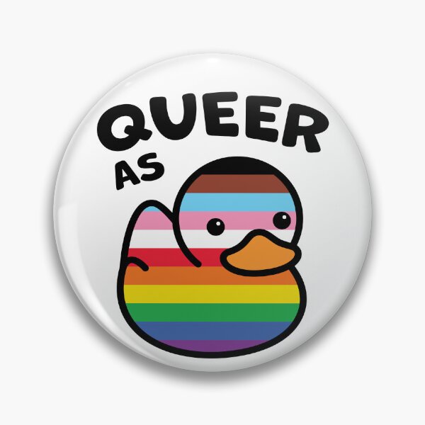 Item preview, Queer As Duck Rainbow Progress Pride Rubber Ducky designed and sold by DesiDuck.