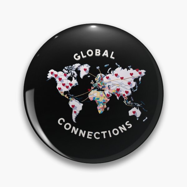 Item preview, Global Connections: Heartfelt World Map designed and sold by deluxedigital1.