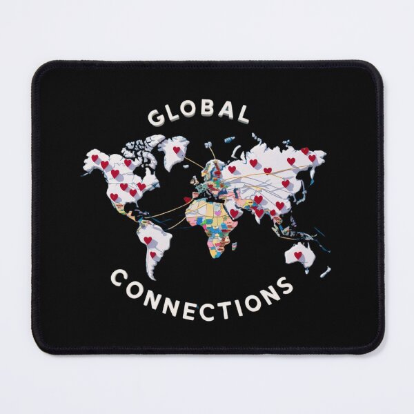 Item preview, Global Connections: Heartfelt World Map designed and sold by deluxedigital1.