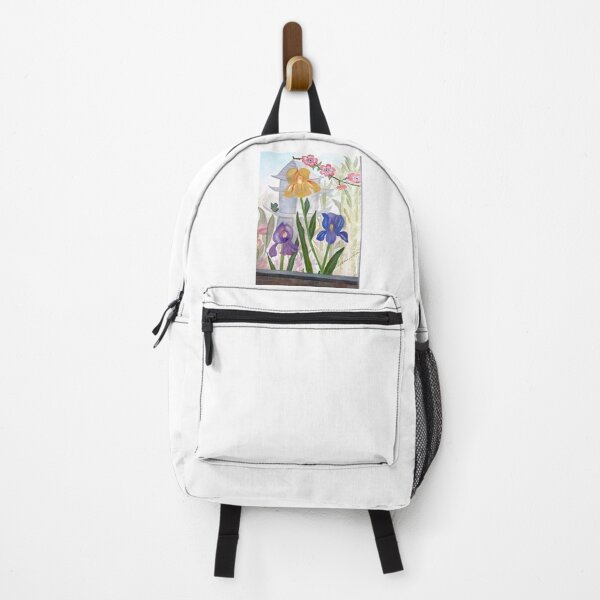 Item preview, Watercolor Painting of Flowers Growing Behind Wall designed and sold by Mr. Electrician.