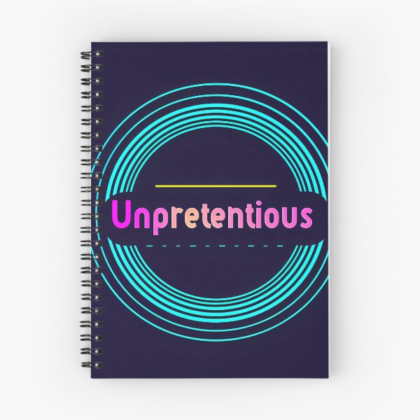 Item preview, "Unpretentious" in a retro 80s style circular logo. designed and sold by Art-Vortex-fr.