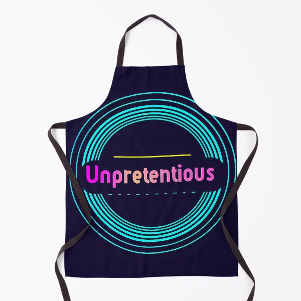 Item preview, "Unpretentious" in a retro 80s style circular logo. designed and sold by Art-Vortex-fr.