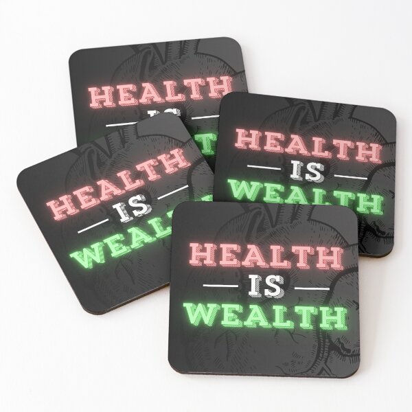 Item preview, Health is Wealth Men's Motivational Poster designed and sold by SantisLab.