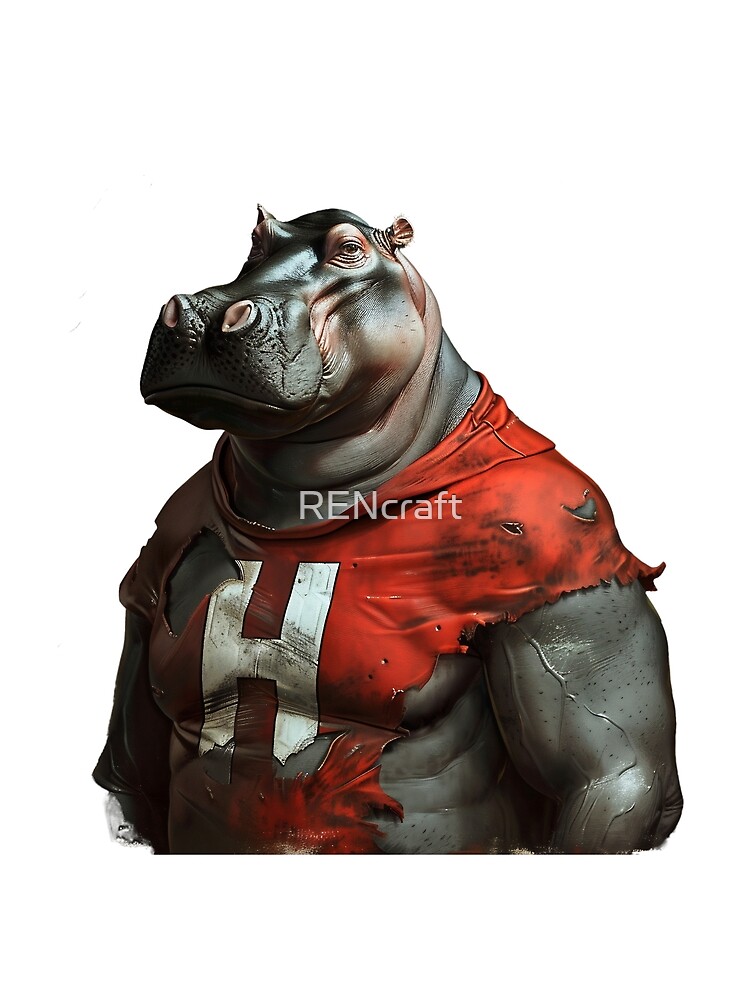 Thumbnail 3 of 3, Scarf, Hardy Hippo designed and sold by RENcraft.