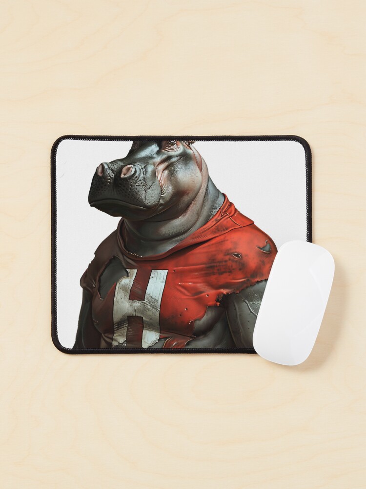 Thumbnail 1 of 5, Mouse Pad, Hardy Hippo designed and sold by RENcraft.