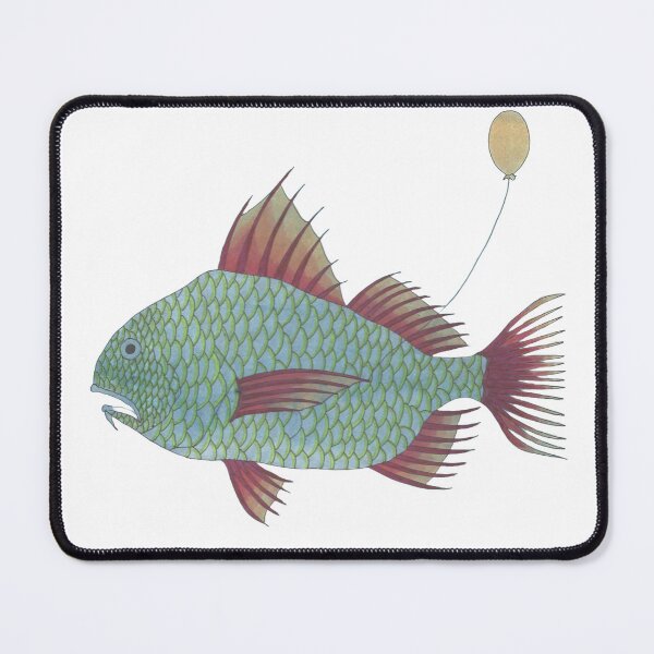 Item preview, Orange-Finned Fish with Yellow Balloon  designed and sold by KakiDimock.