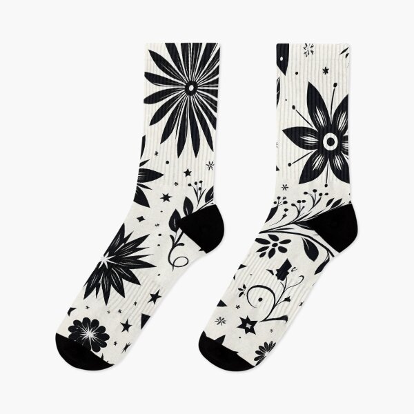 Item preview, Black and White  Floral Pattern designed and sold by GraphicsClub.