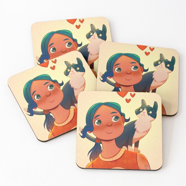 Item preview, Girl and her cat designed and sold by Aga Maszota.