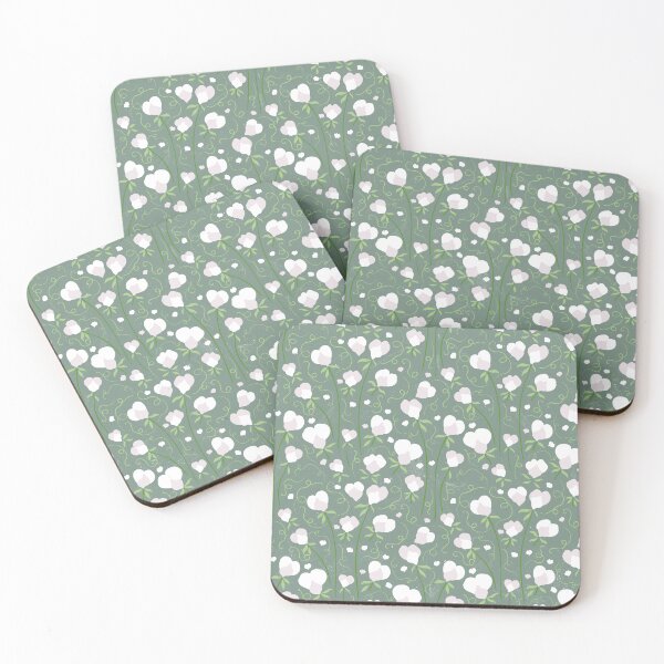 Item preview, Sweet peas pattern almond green  designed and sold by Pixie  Lopi.