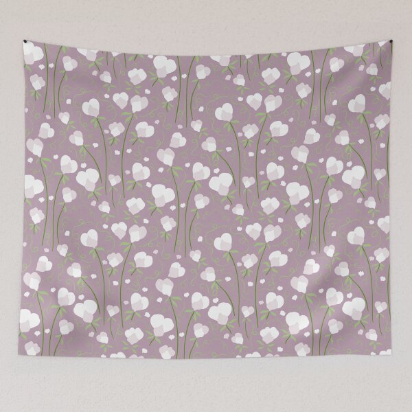 Item preview, Copy of Sweet peas pattern lilac designed and sold by Pixie  Lopi.
