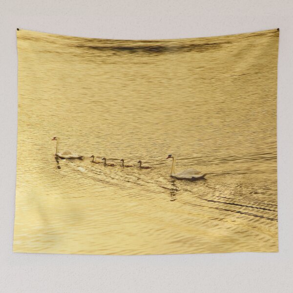 Item preview, Swan Family Into the Sunset designed and sold by Kay Brewer.