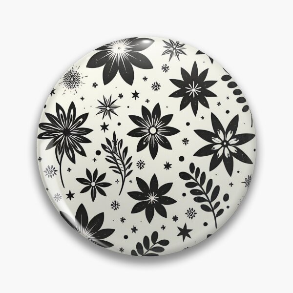 Item preview, Black and White Floral Pattern designed and sold by GraphicsClub.