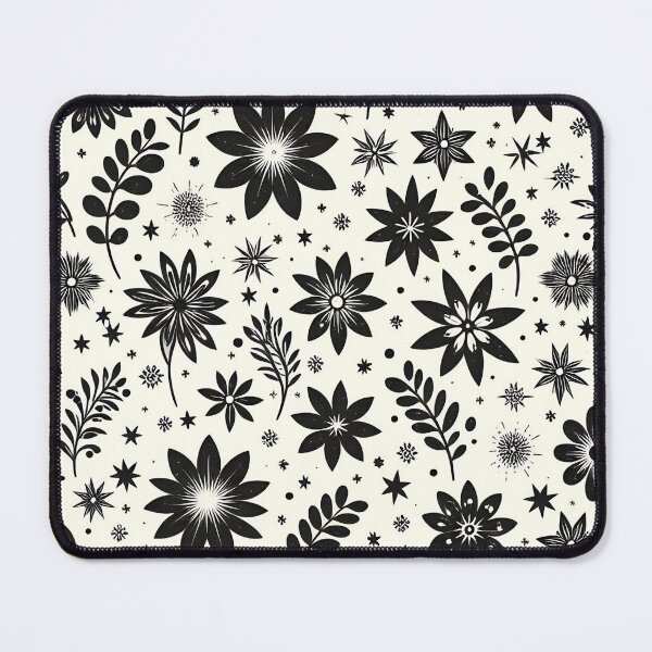 Item preview, Black and White Floral Pattern designed and sold by GraphicsClub.