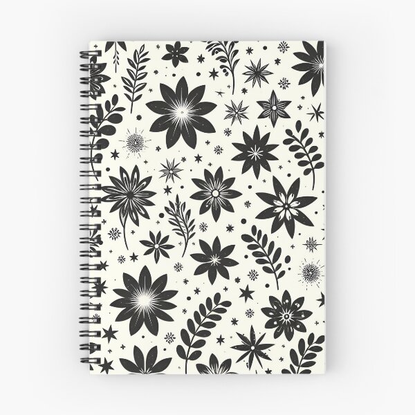 Item preview, Black and White Floral Pattern designed and sold by GraphicsClub.