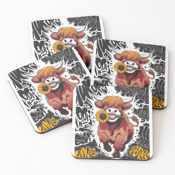 Item preview, HAPPY HIGHLAND COW  designed and sold by justyna-s28.