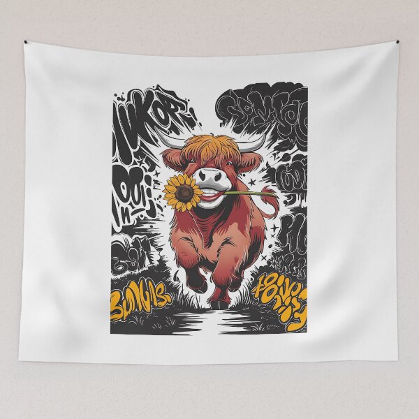 Item preview, HAPPY HIGHLAND COW  designed and sold by justyna-s28.
