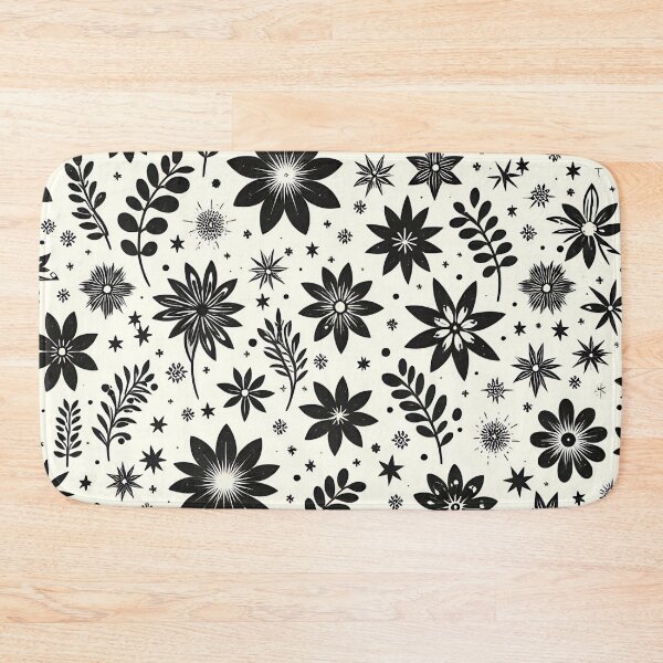 Item preview, Black and White Floral Pattern designed and sold by GraphicsClub.