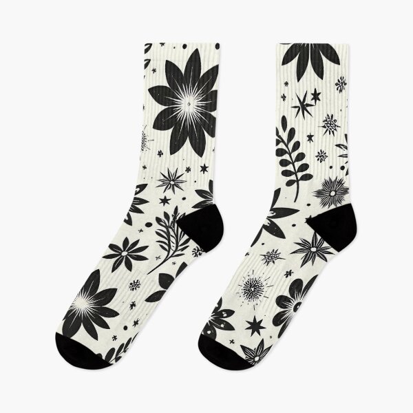 Item preview, Black and White Floral Pattern designed and sold by GraphicsClub.