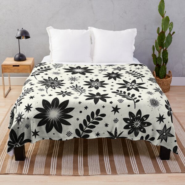 Item preview, Black and White Floral Pattern designed and sold by GraphicsClub.