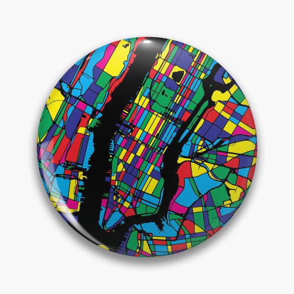 Item preview, New York City Map - Colorful Abstract Art Print designed and sold by Stadify.
