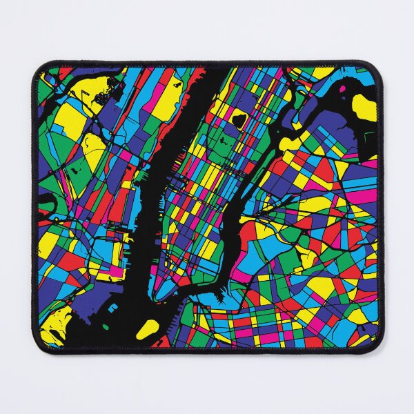 Item preview, New York City Map - Colorful Abstract Art Print designed and sold by Stadify.
