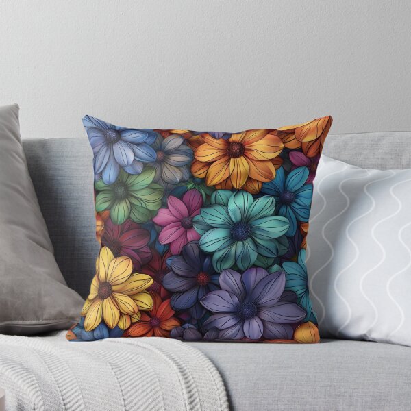 Artikelvorschau, Lebendiges buntes Blumenmuster entworfen und verkauft von NicolasGlowArt.