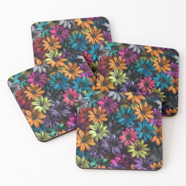 Artikelvorschau, Farbenfrohes, lebendiges Blumenmuster entworfen und verkauft von NicolasGlowArt.