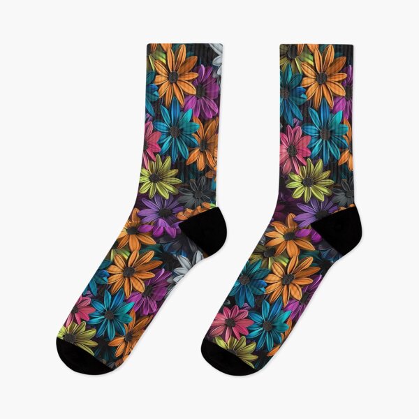 Artikelvorschau, Farbenfrohes, lebendiges Blumenmuster entworfen und verkauft von NicolasGlowArt.
