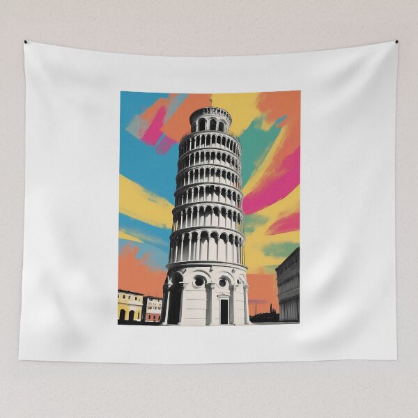 Item preview, Pisa, Italy, design in pop art style designed and sold by CreativeSparkzz.