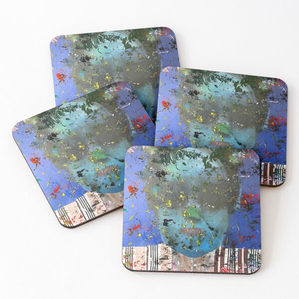 Item preview, Blue Abstract Face designed and sold by Gela Mikava.