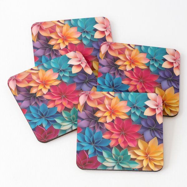 Artikelvorschau, Papier bunte Blumen Muster entworfen und verkauft von NicolasGlowArt.