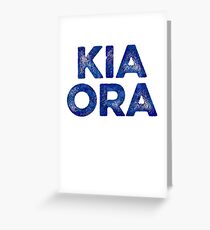 Kia Ora NZ Gift For Beach Vacation Greeting Card