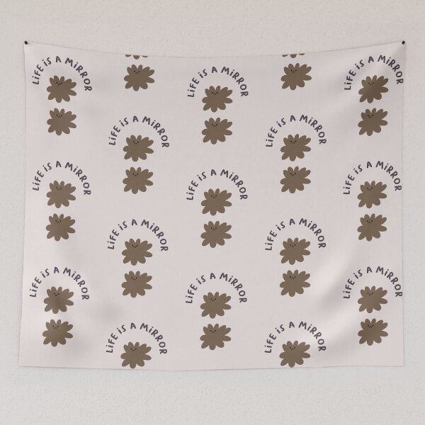 Item preview, Life is a mirror | Cute Flower Illustration designed and sold by RM-Journey.