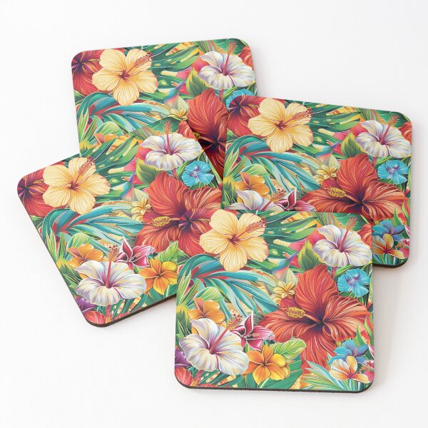 Artikelvorschau, Lebendiges tropisches Blumenmuster entworfen und verkauft von NicolasGlowArt.