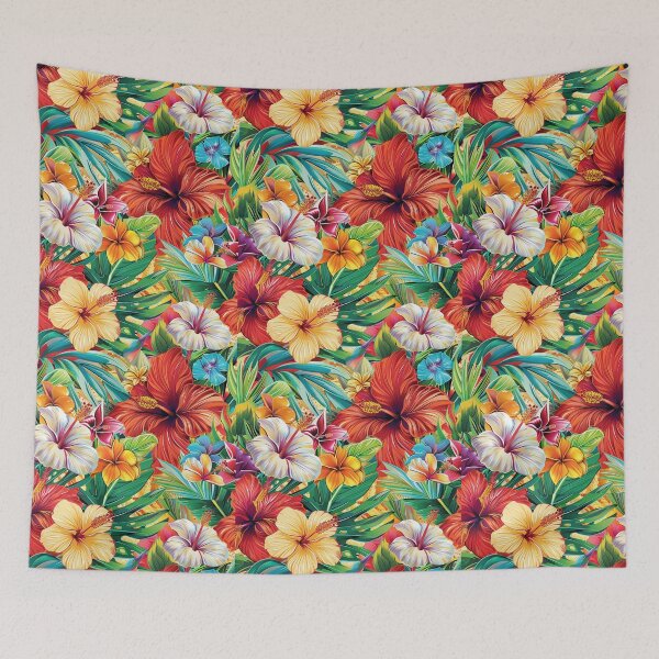 Artikelvorschau, Lebendiges tropisches Blumenmuster entworfen und verkauft von NicolasGlowArt.