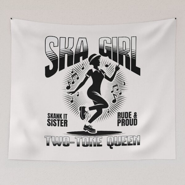 Item preview, Ska Girl Two-Tone Queen designed and sold by MerchByCraig.