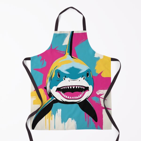 Item preview, Great white shark, design in pop art style designed and sold by CreativeSparkzz.