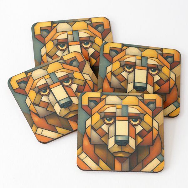 Item preview, cubist bear  designed and sold by CARS ART.