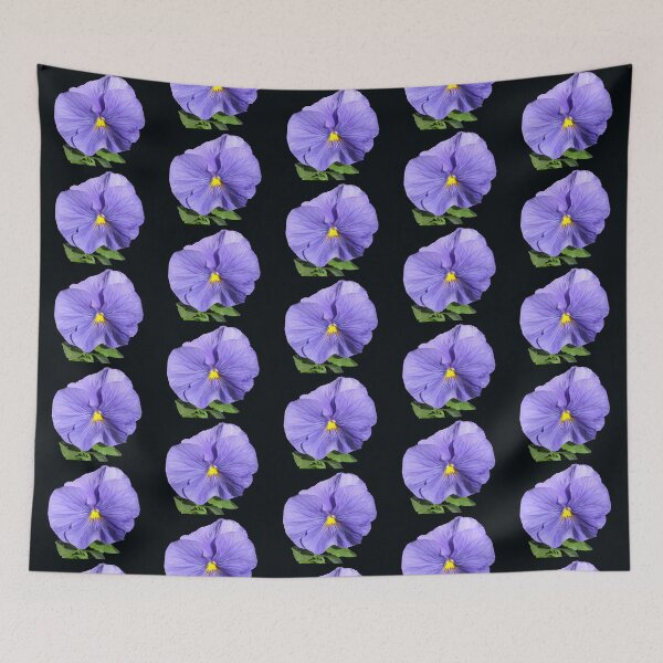 Item preview, True Blue Pansy on Black Background designed and sold by Kathryn Jones.
