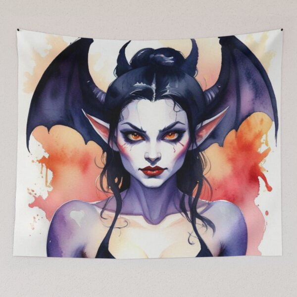 Item preview, Watercolour demoness designed and sold by Lachrymosa.