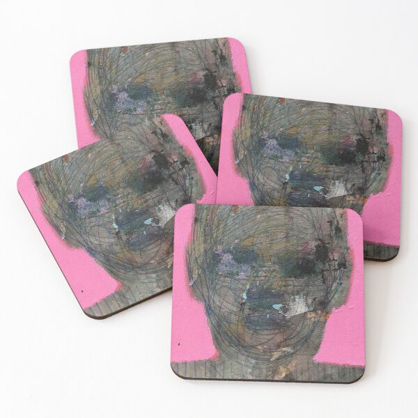 Item preview, Abstract face in pink designed and sold by Gela Mikava.