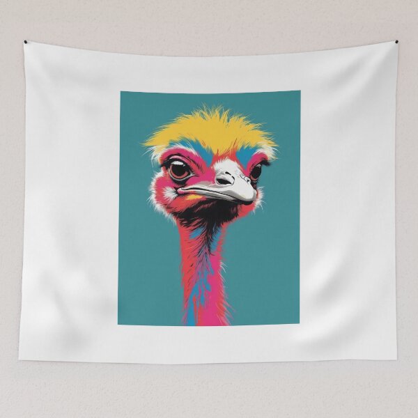 Item preview, Ostrich, design in pop art style designed and sold by CreativeSparkzz.