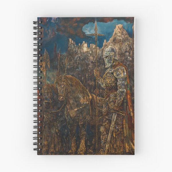 Item preview, Arthurian Knights in a Dark Western Outsider Art Piece designed and sold by deepglitchart.